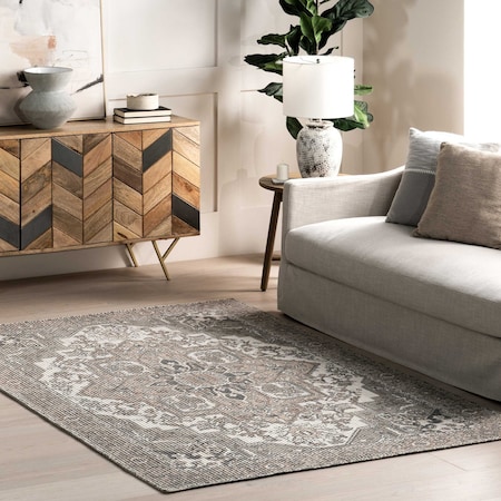 Nuloom Sausha Traditional Medallion Indoor/Outdoor Area Rug 9ft x 12ft HJFV19A-9012